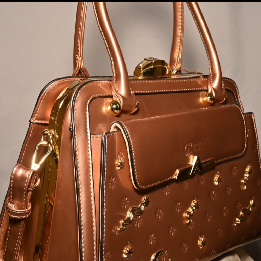 Pewter bag  with strap